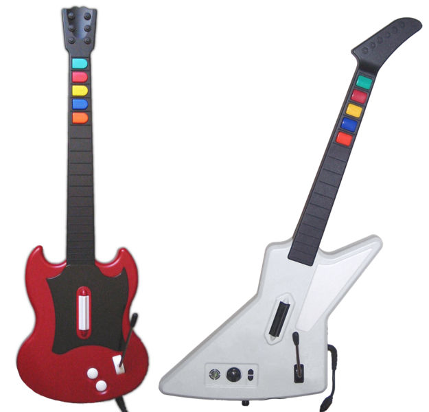 Datei:Guitar Hero II Controllers.jpg